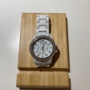 Fossil Ceramic Ladies Watch with Swarovski Crystals